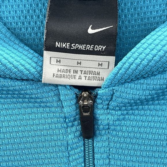 Nike Sphere Dry Top Women's Medium Blue 1/2 Zip Pockets Running Top Ladies M - Picture 5 of 9